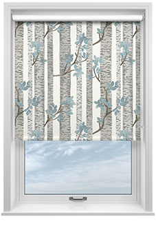 Birch Tree, Sky Blue - Roller Blind